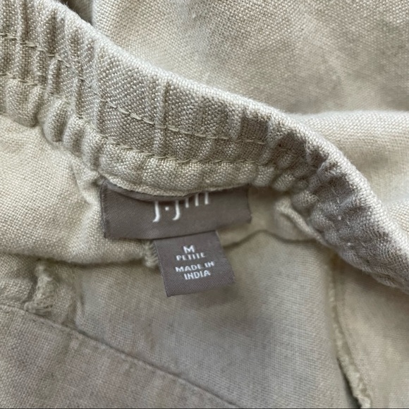 J Jill Neutral Tan Linen Pants Size Medium Petite - Picture 3 of 4